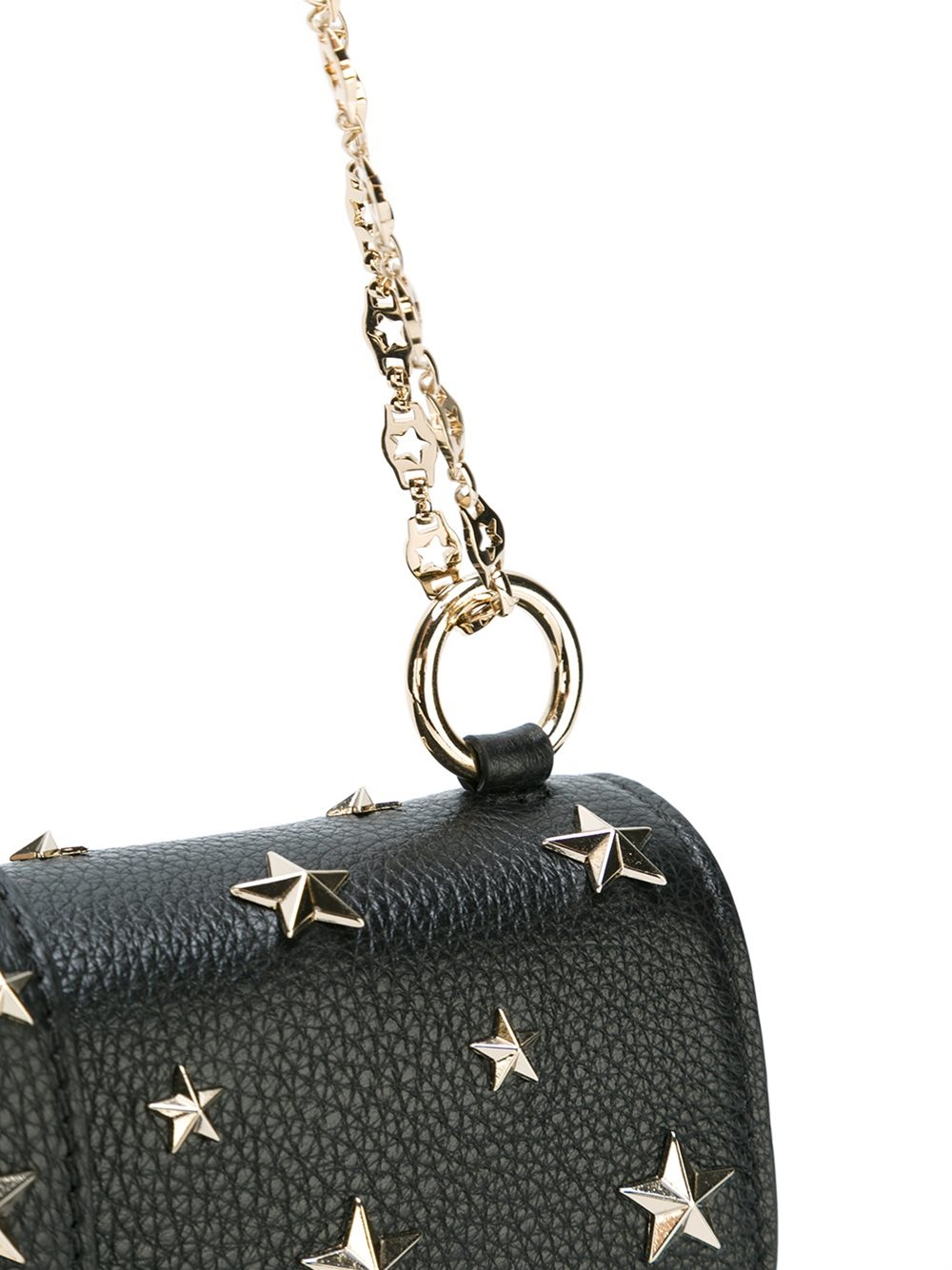 Black Crossbody Bag With Star Studs
