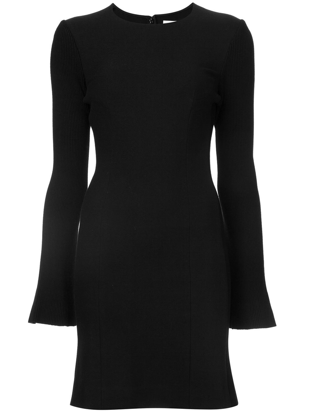 10 crosby derek lam Fitted Long-sleeve Dress in Black | Lyst