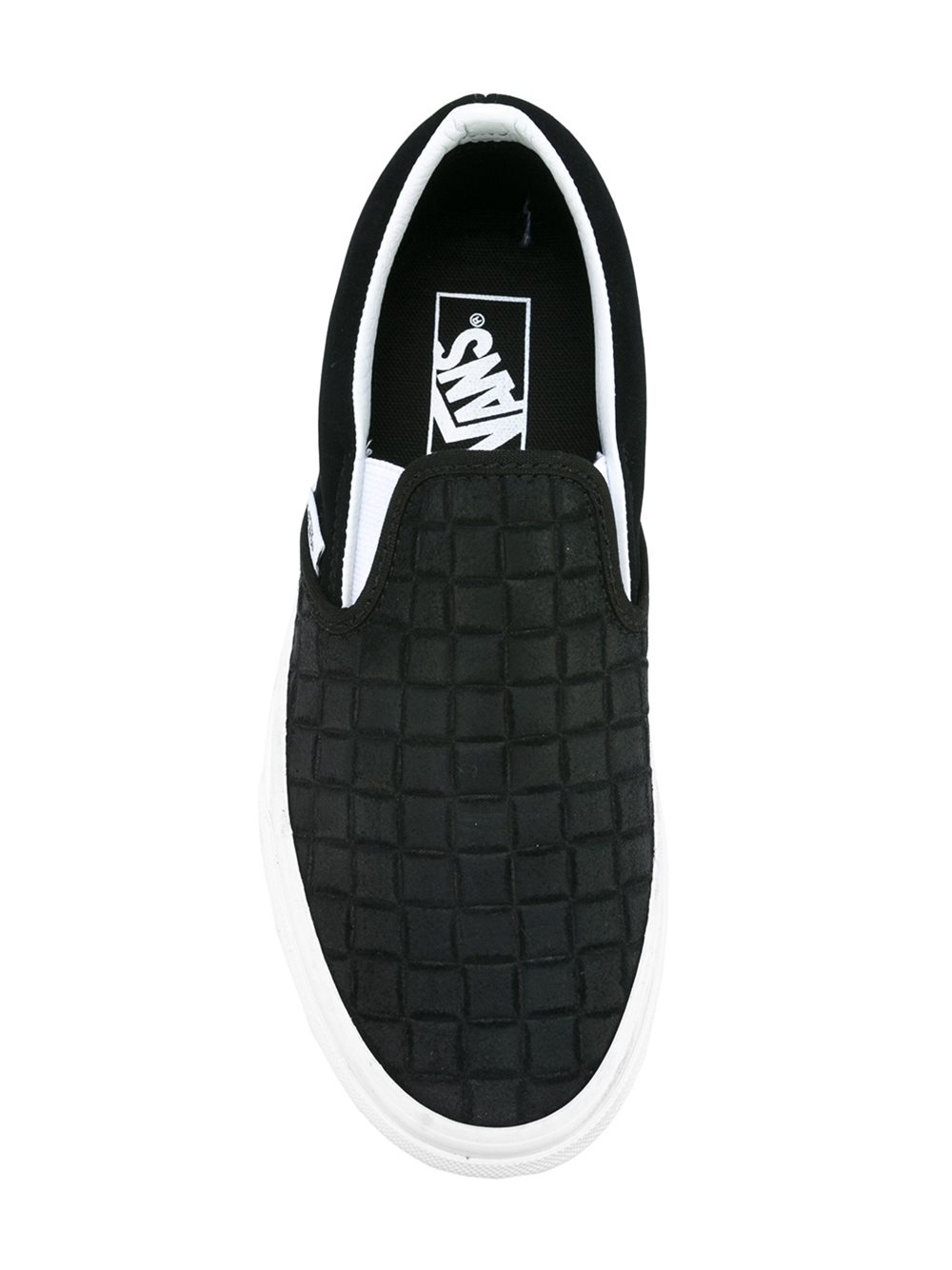 Lyst - Vans Square Embossed Slip-on Sneakers in Black for Men