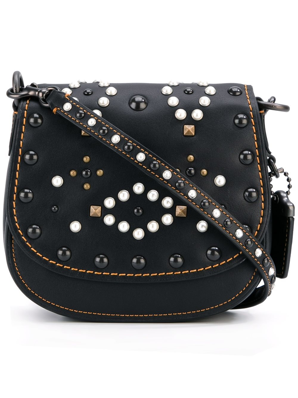black studded mini bag