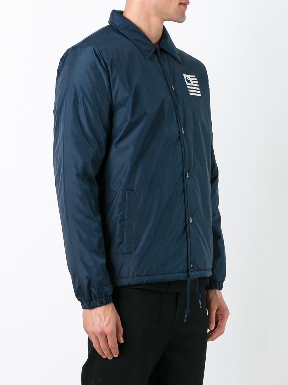 Carhartt Button Down Sport Jacket in Blue for Men | Lyst