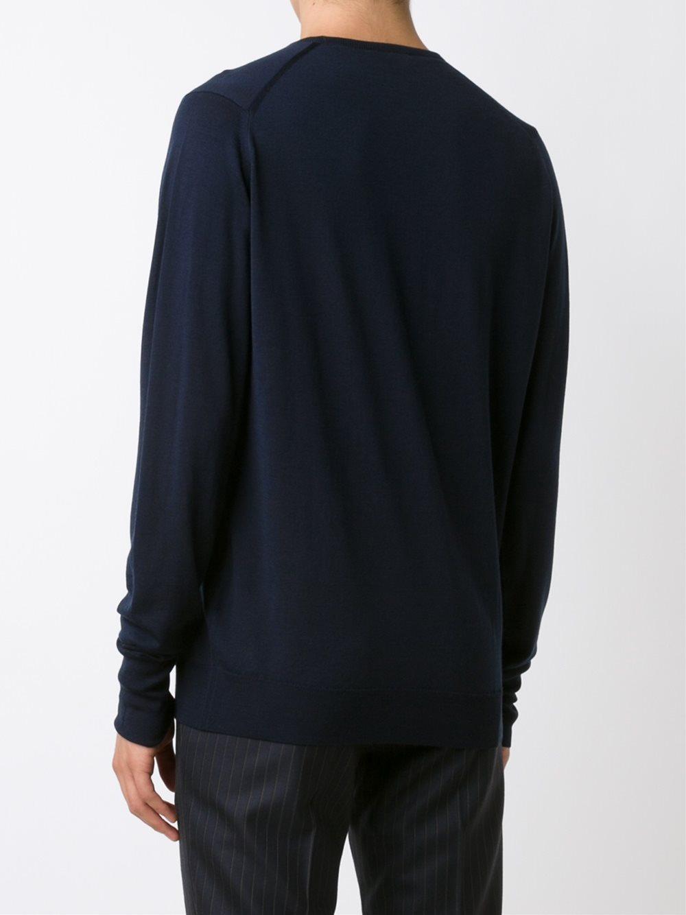 Lyst - John Smedley 'marcu' Jumper in Black for Men