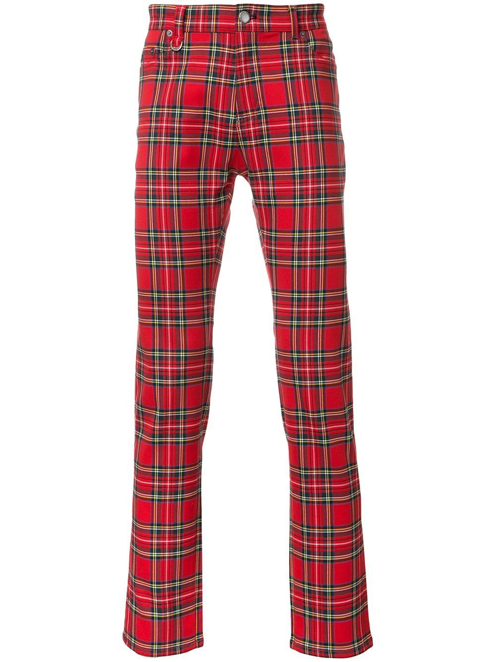 red plaid pants mens skinny