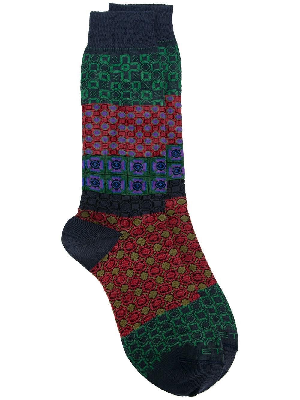 etro geometric print socks in multicolor for men lyst etro geometric print socks in multicolor for men lyst