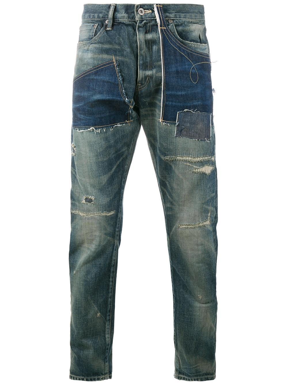 Neighborhood 'eastwood Savage' Distressed Jeans in Blue for Men - Save ...