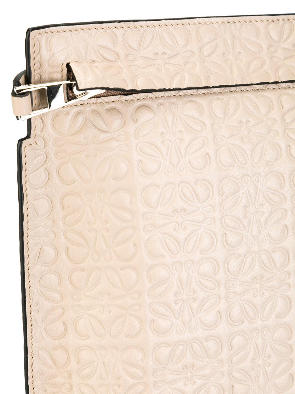 Loewe Zip Up Clutch Bag in Gray Lyst