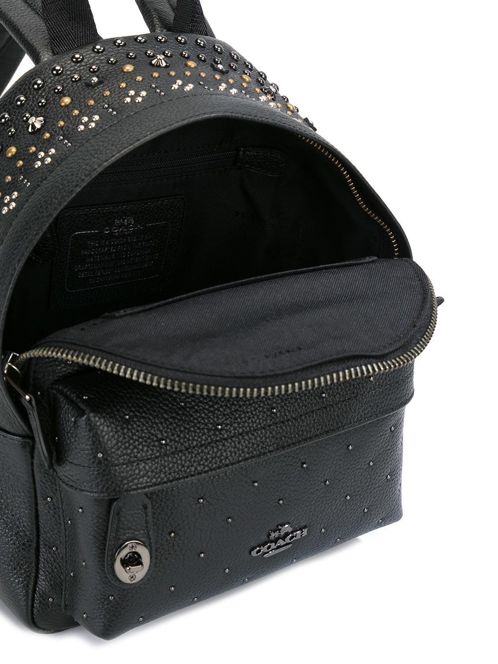 Coach Mini Studded Backpack in Black | Lyst