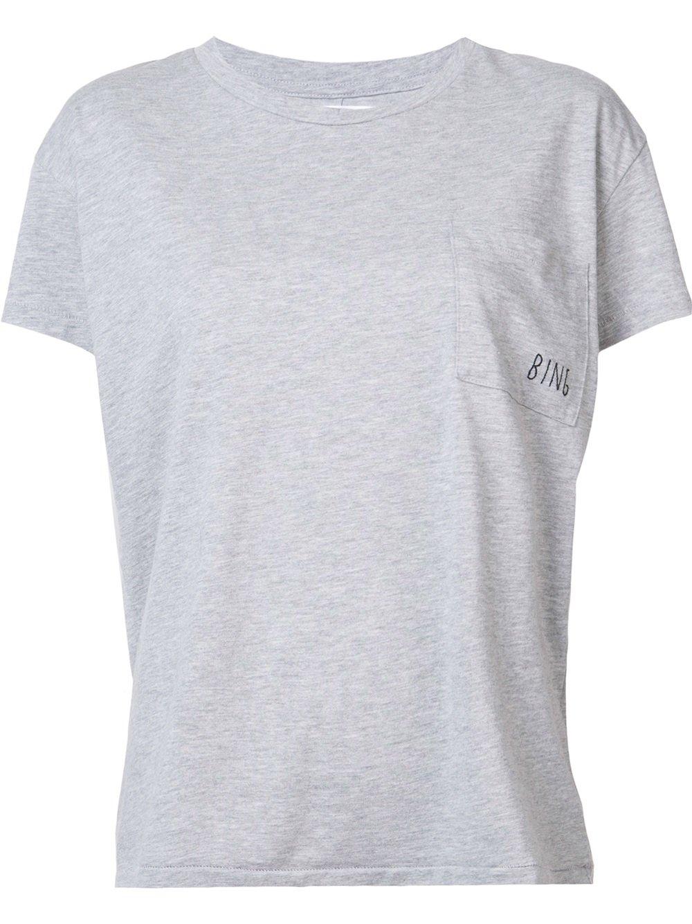 Lyst - Anine Bing Chest Pocket T-shirt in Gray