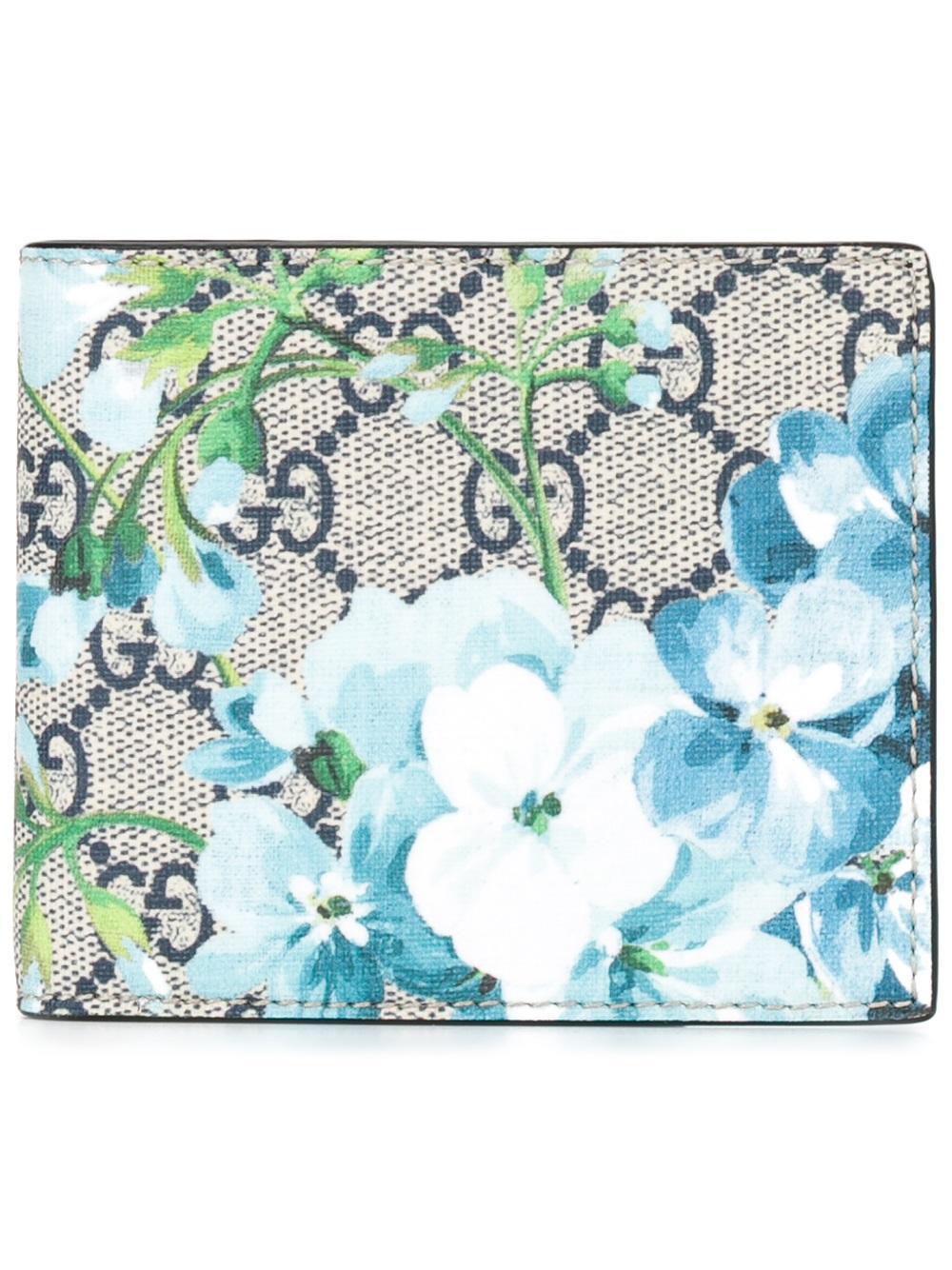 Lyst - Gucci Floral Print Flat Wallet
