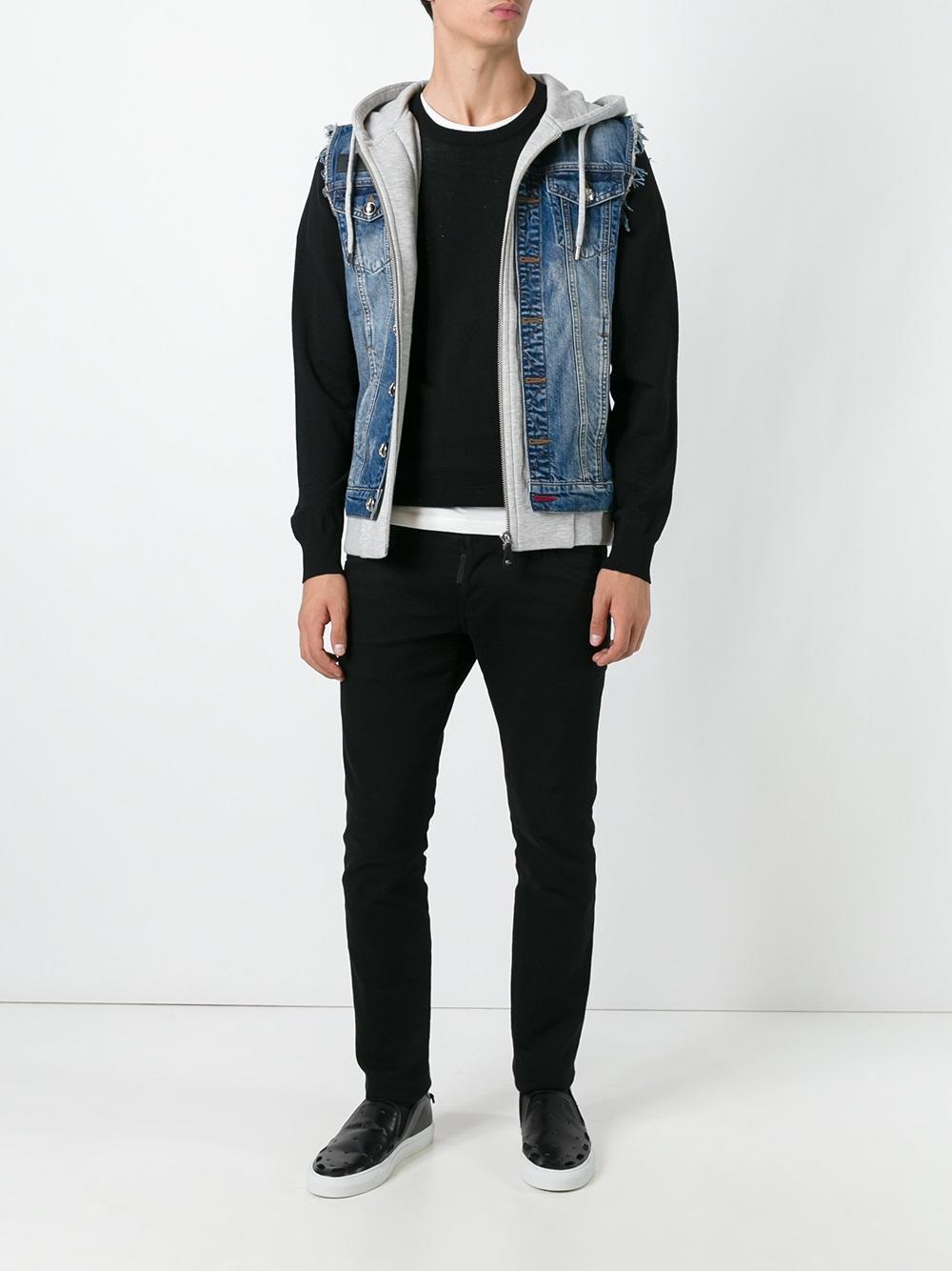 Lyst  Philipp plein indiano Denim And Hoodie Jacket in Blue for Men