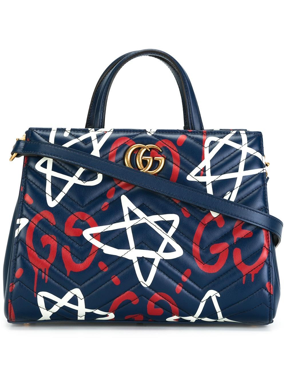 blue gucci tote