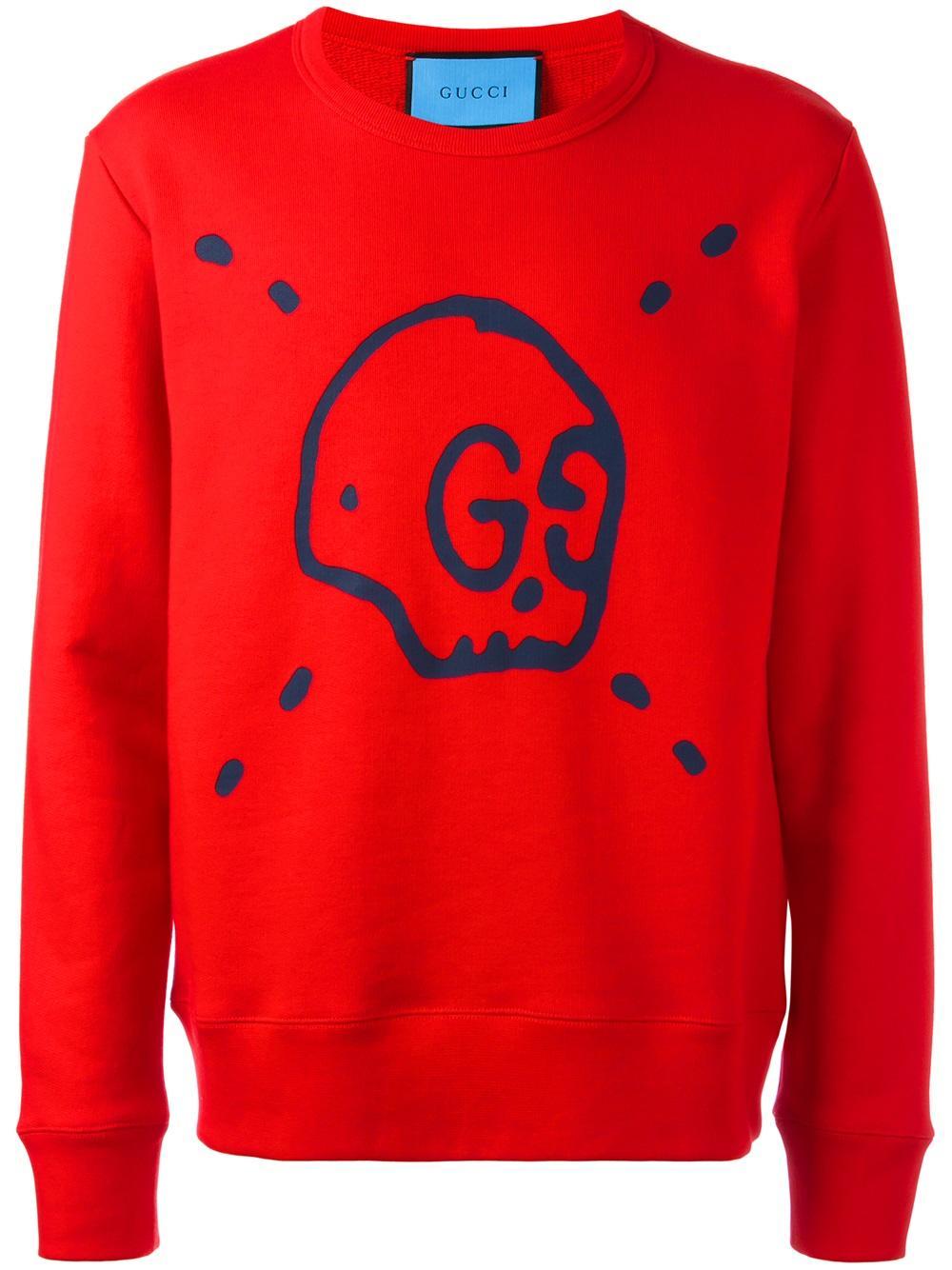  Gucci  Ghost Sweatshirt  in Red  for Men Lyst