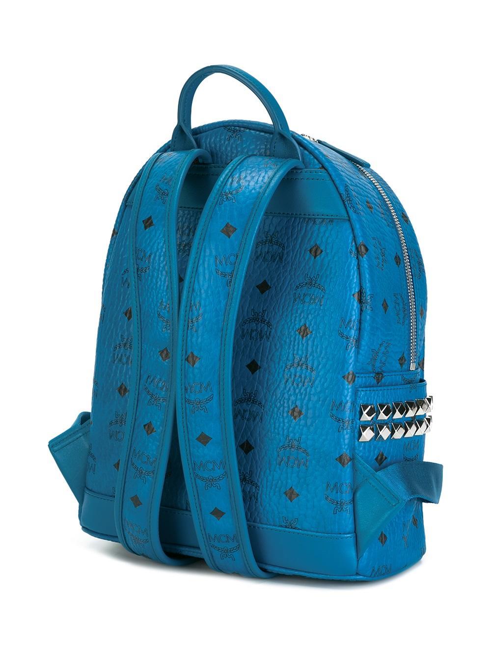 MCM &#39;stark&#39; Small Backpack in Blue for Men - Lyst