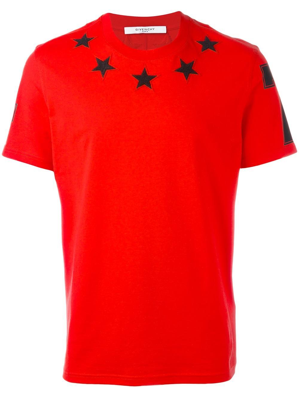 givenchy t shirt red stars