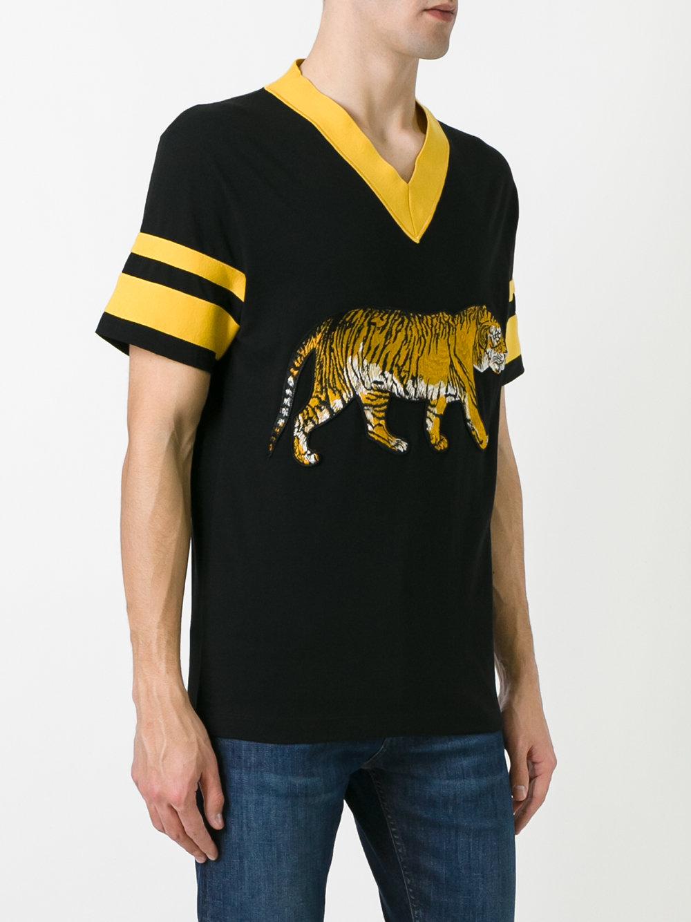 Lyst - Gucci Embroidered Tiger T-shirt in Black for Men