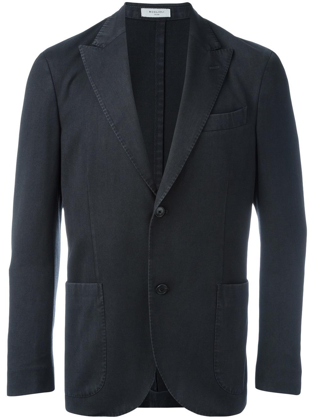 Lyst - Boglioli Patch Pocket Blazer in Black for Men