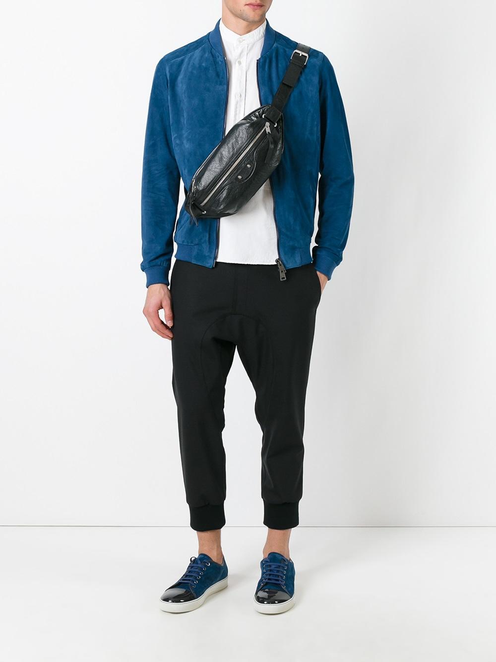 Balenciaga - Double Zips Bum Bag - Men - Lamb Skin - One Size in Black for Men - Lyst