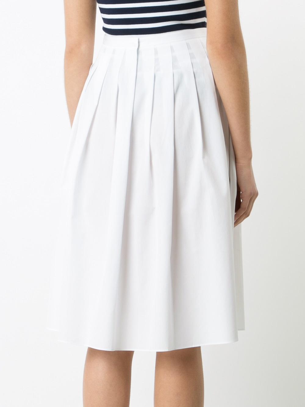 Lyst - Vince Pleated Skirt in White