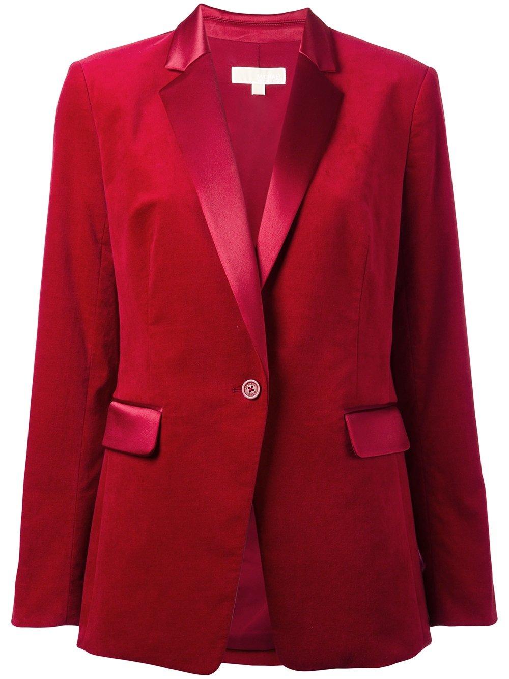 Lyst - Michael Kors Velvet Tuxedo Blazer in Red