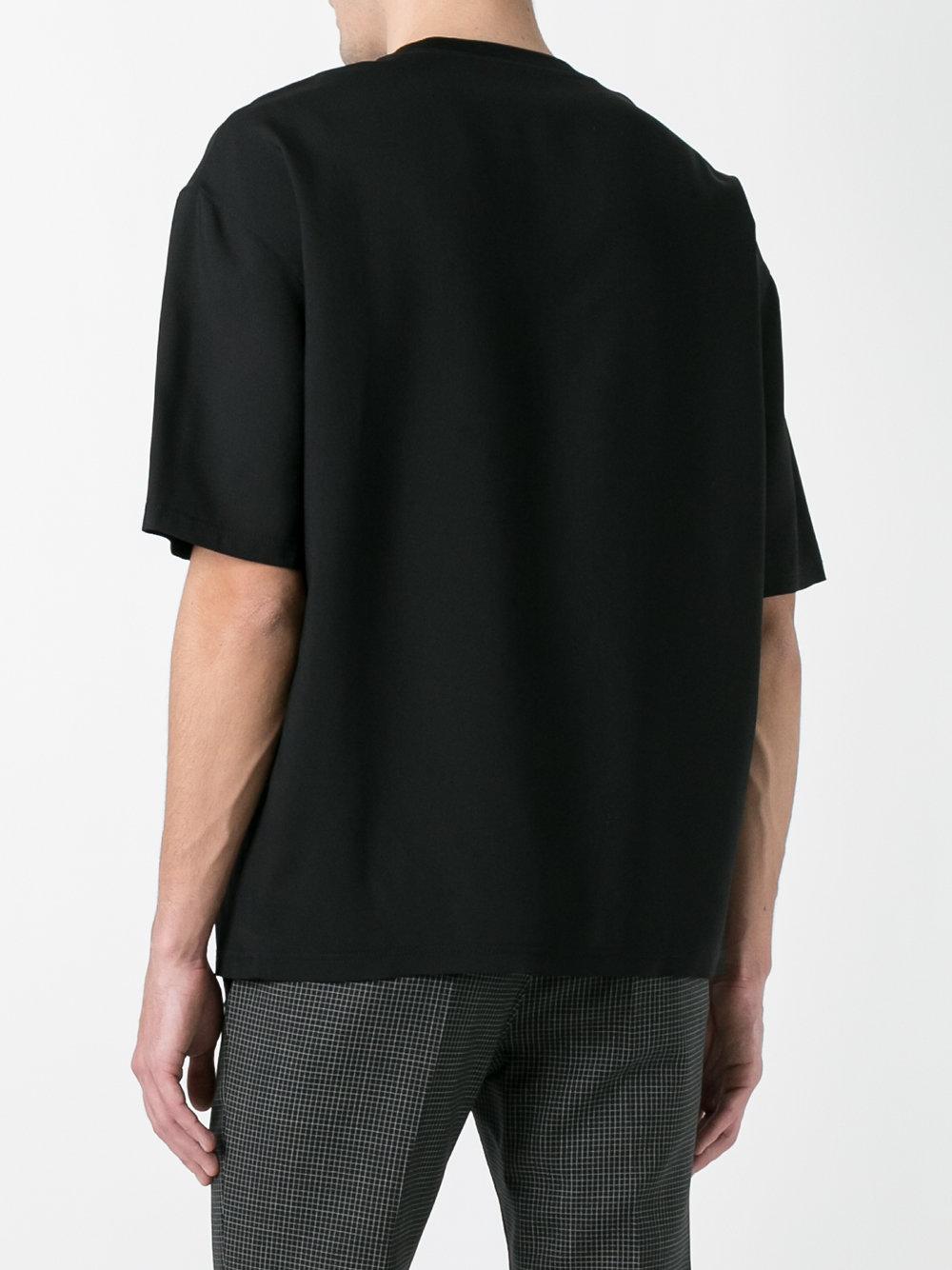 Lyst - Lanvin Fluid Loose Fit T-shirt in Black for Men