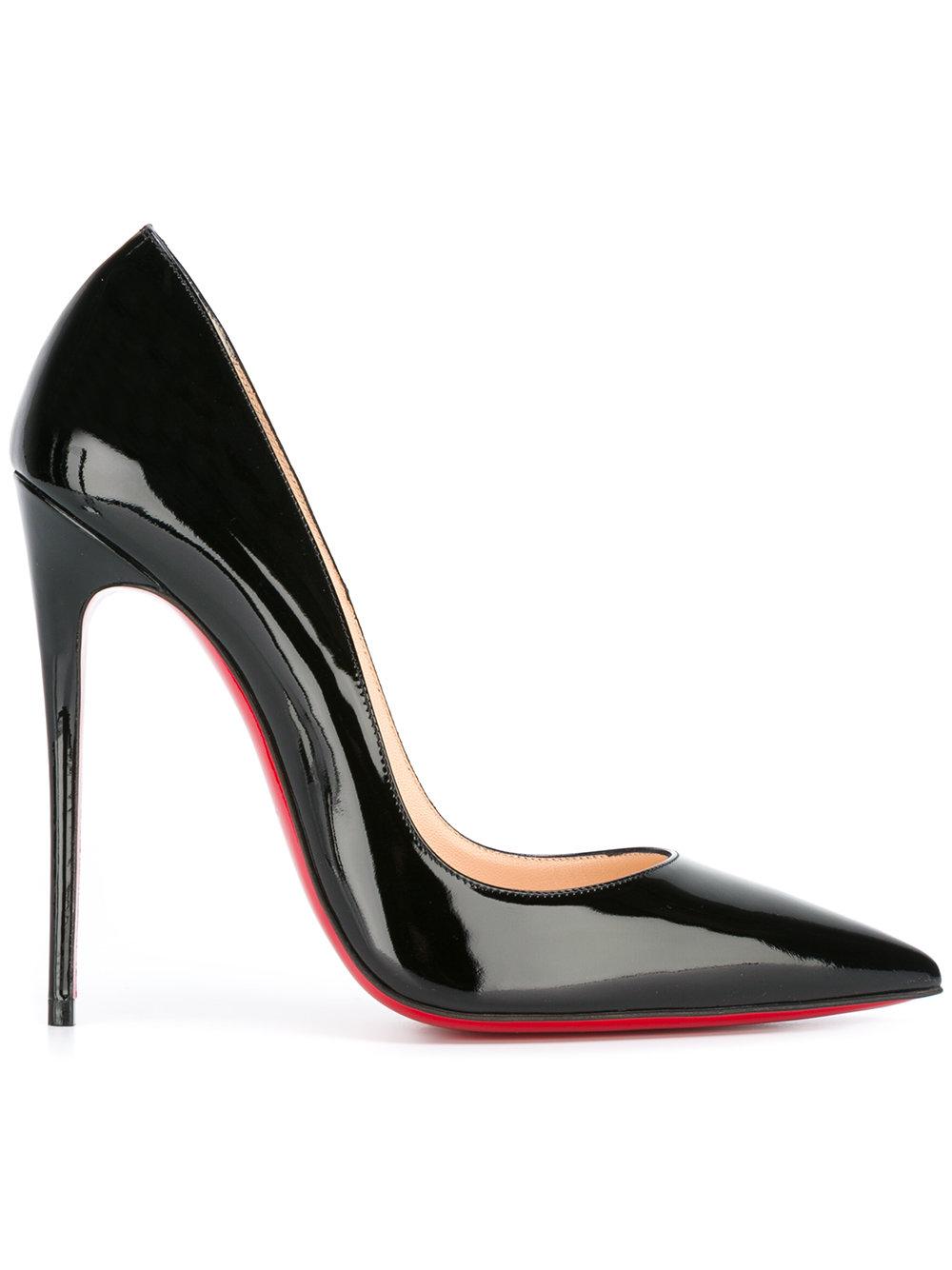 Christian louboutin Stiletto Heel Pointed Toe Classic Pump in Black | Lyst