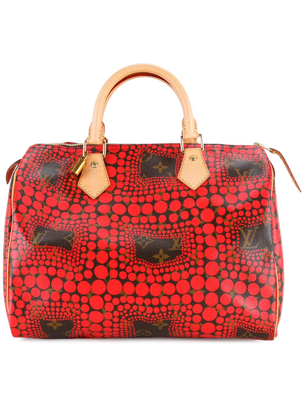 Louis Vuitton Yayoi Kusama X Louis Vuitton Speedy Bag in Red - Lyst