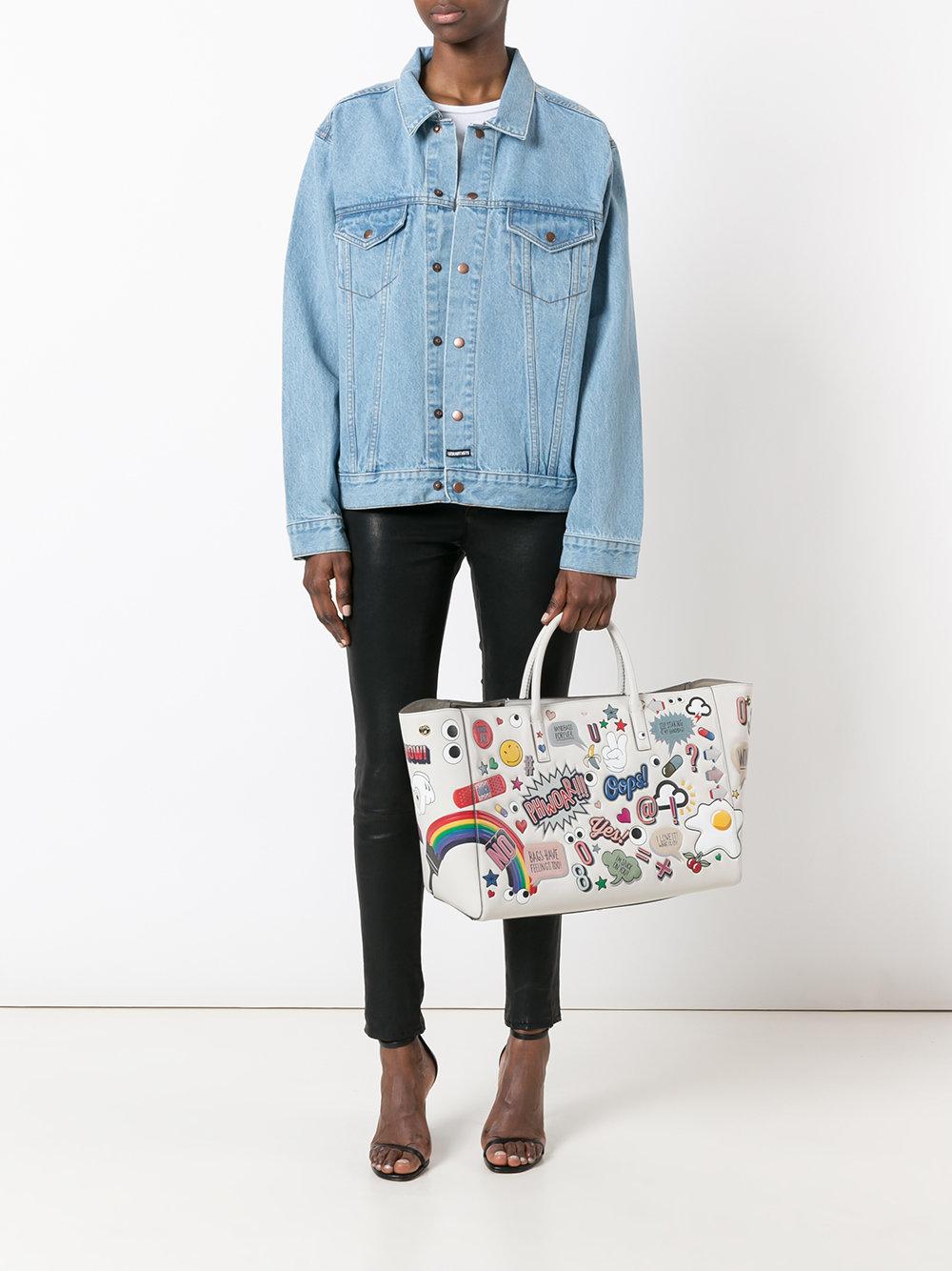 Anya hindmarch Sticker Tote Bag in White Lyst