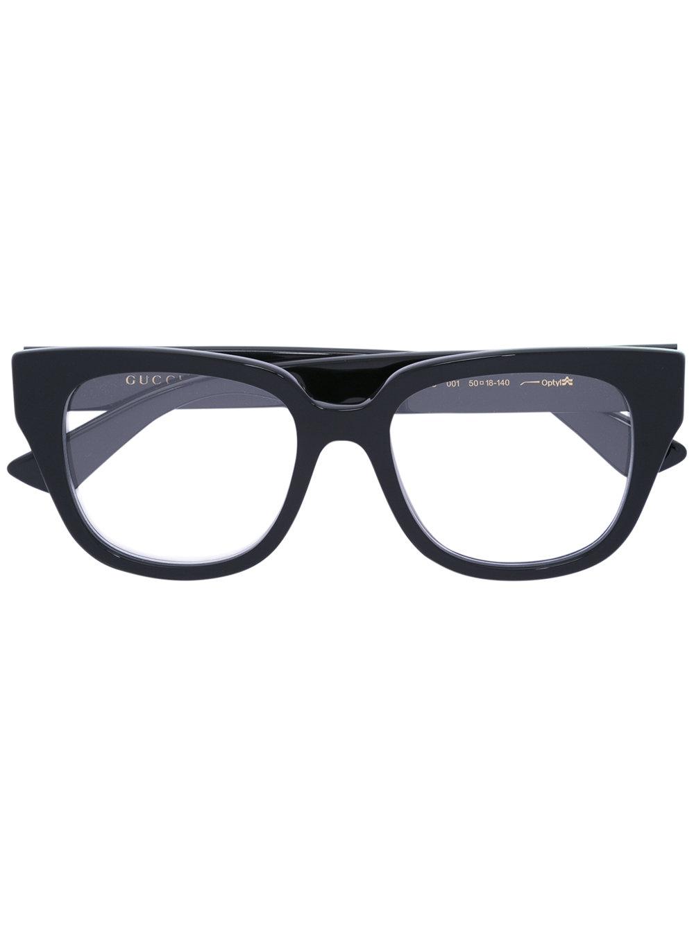 Lyst - Gucci Gg Thick Rimmed Glasses in Black