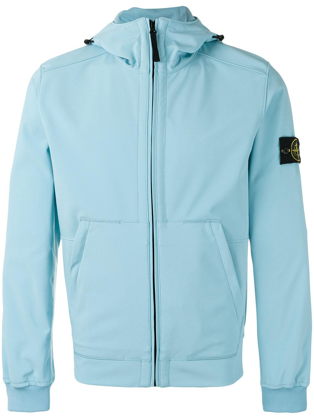 Lyst Stone Island Hooded Shell Jacket in Blue for Men