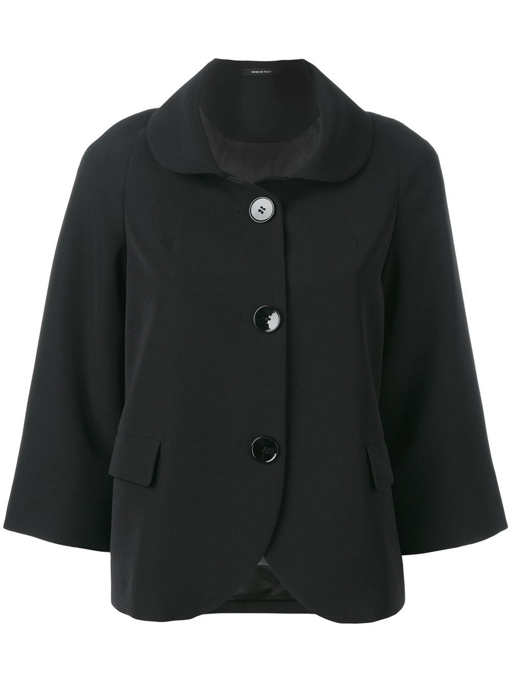 Tagliatore Peter Pan Collar Jacket in Black Lyst