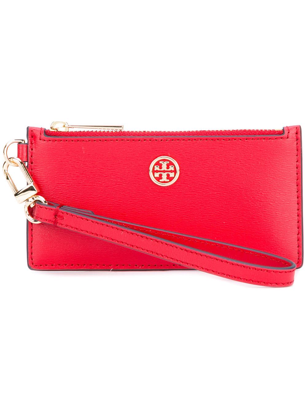 Lyst - Tory burch Zip Up Wallet in Red