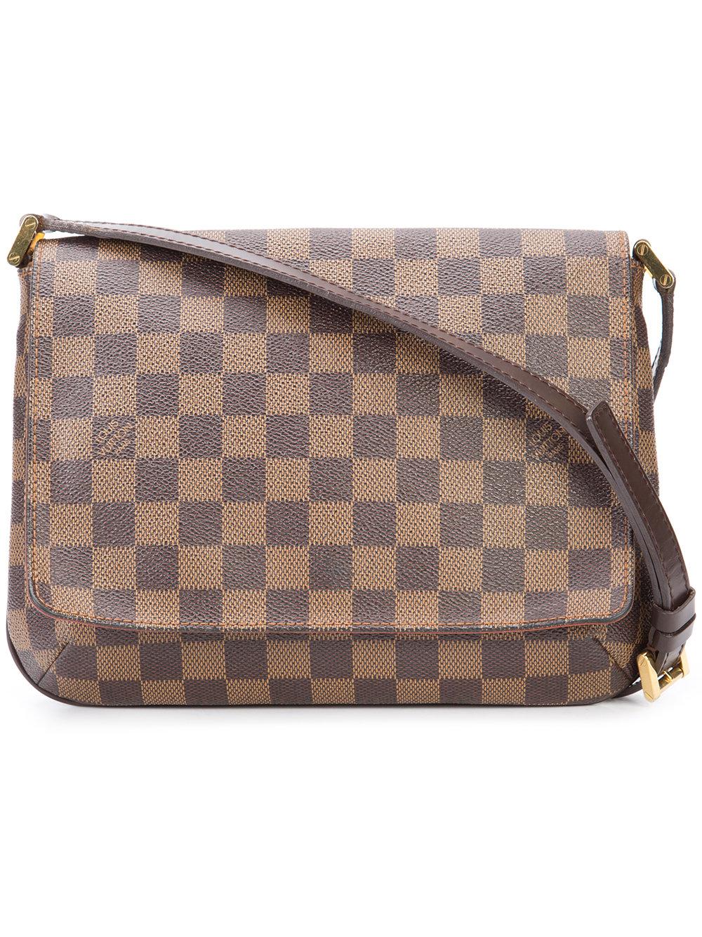 Lyst - Louis Vuitton Checked Crossbody Bag in Brown