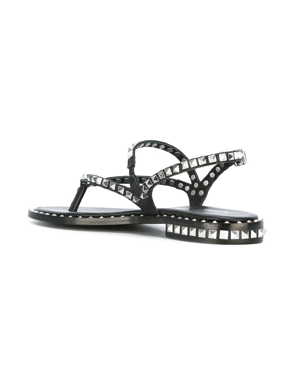 Lyst - Ash Studded Sandals in Black