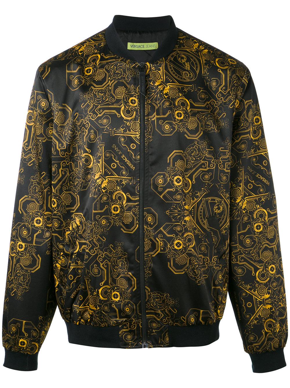 Lyst - Versace Jeans Duchesse Techno Baroque Print Bomber Jacket in ...