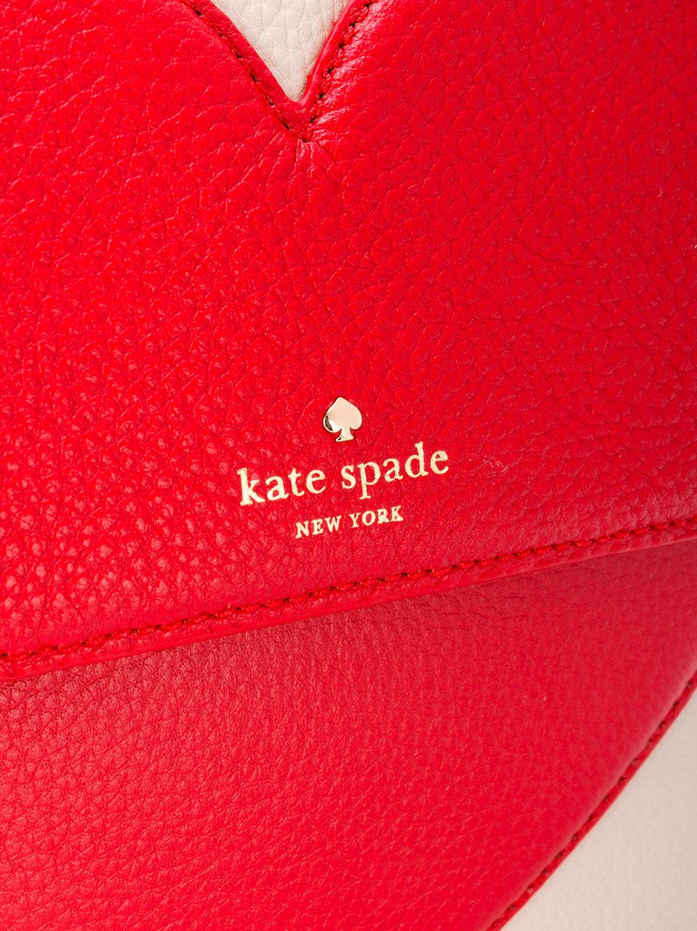 kate spade red wool purse