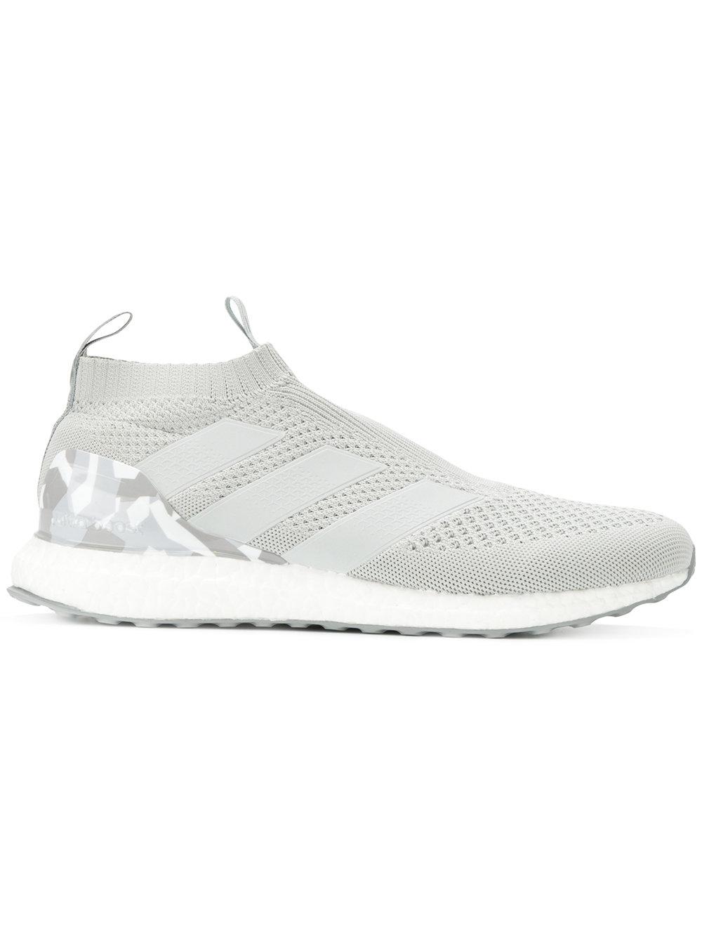 adidas grey slip on shoes