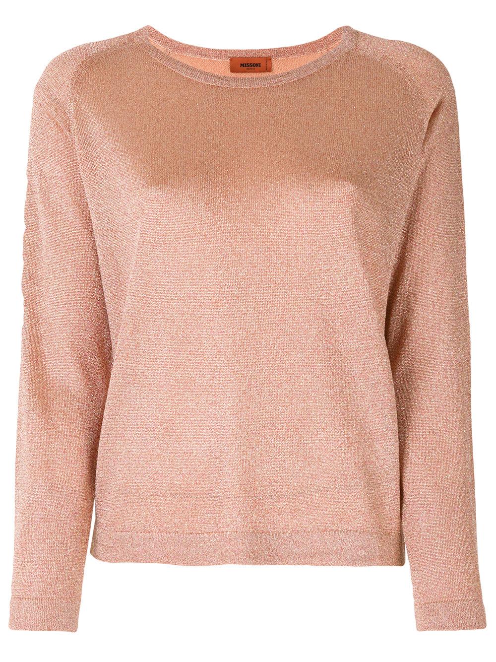 Lyst - Missoni Metallic Knit Top in Pink