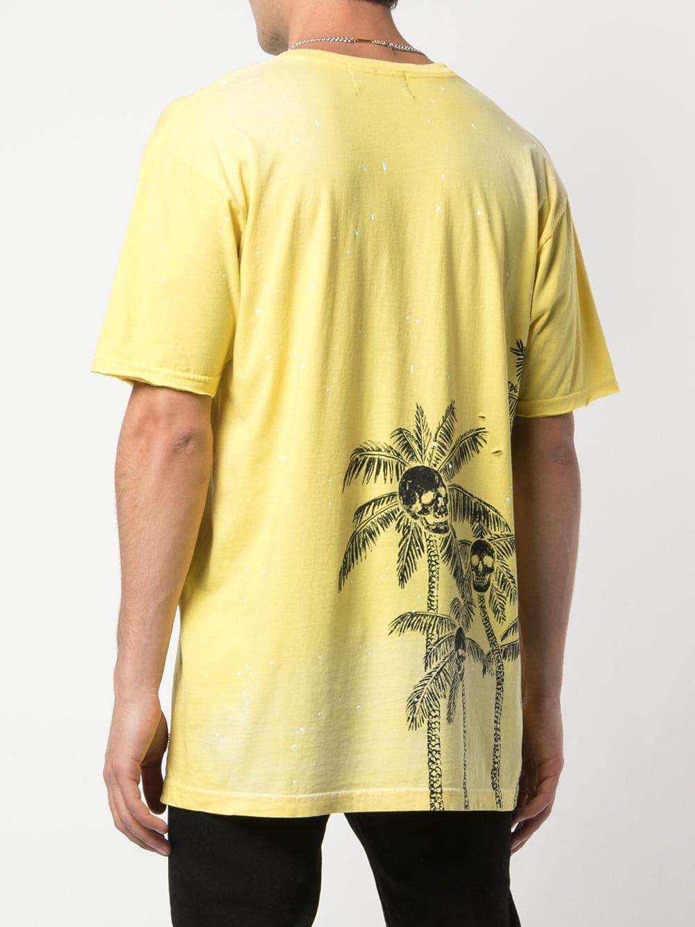 DOMREBEL Skull Palm T-shirt in Yellow for Men - Save 50% - Lyst