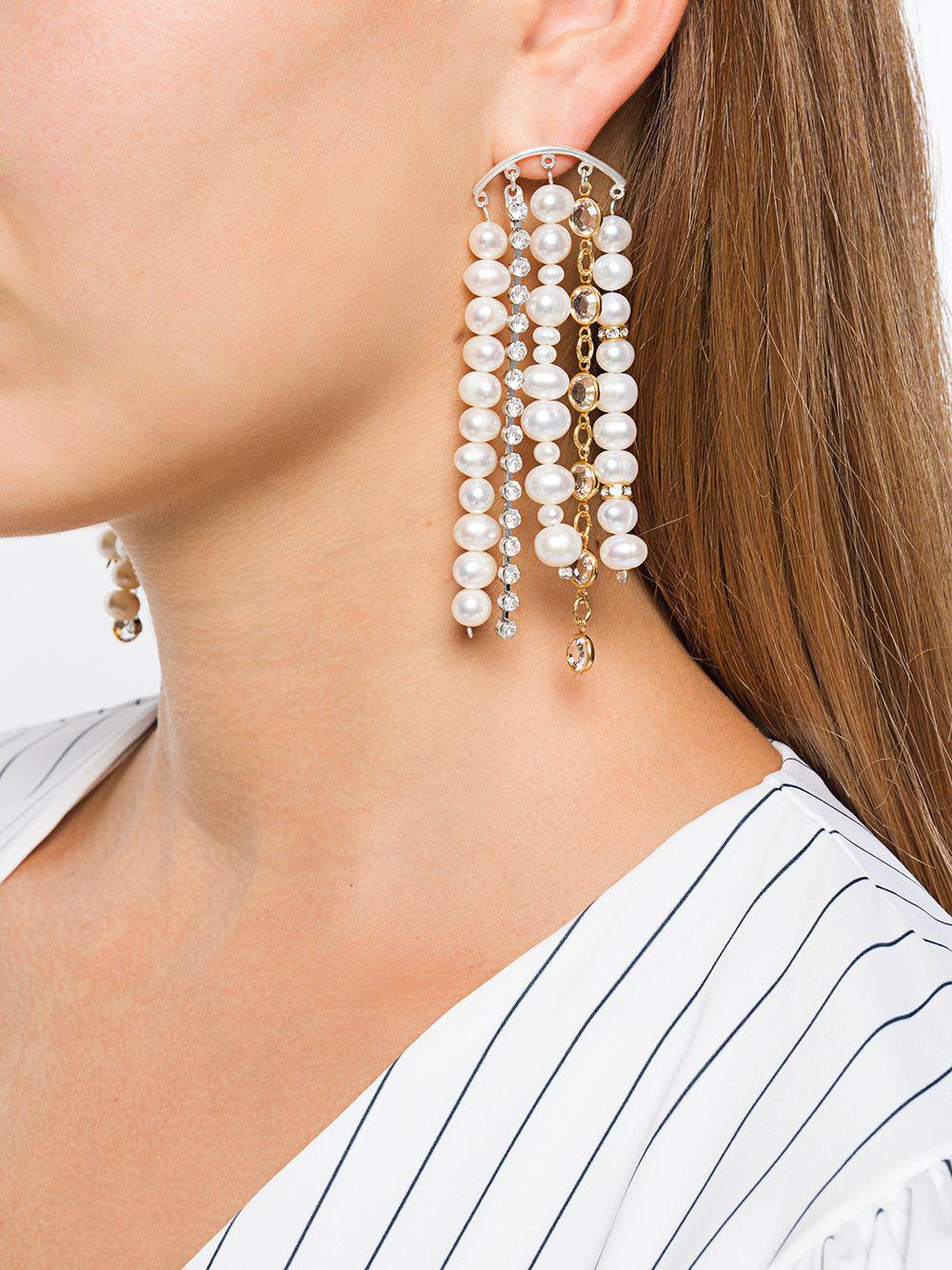 Magda Butrym Large Faux Pearl Drop Earrings In White Lyst