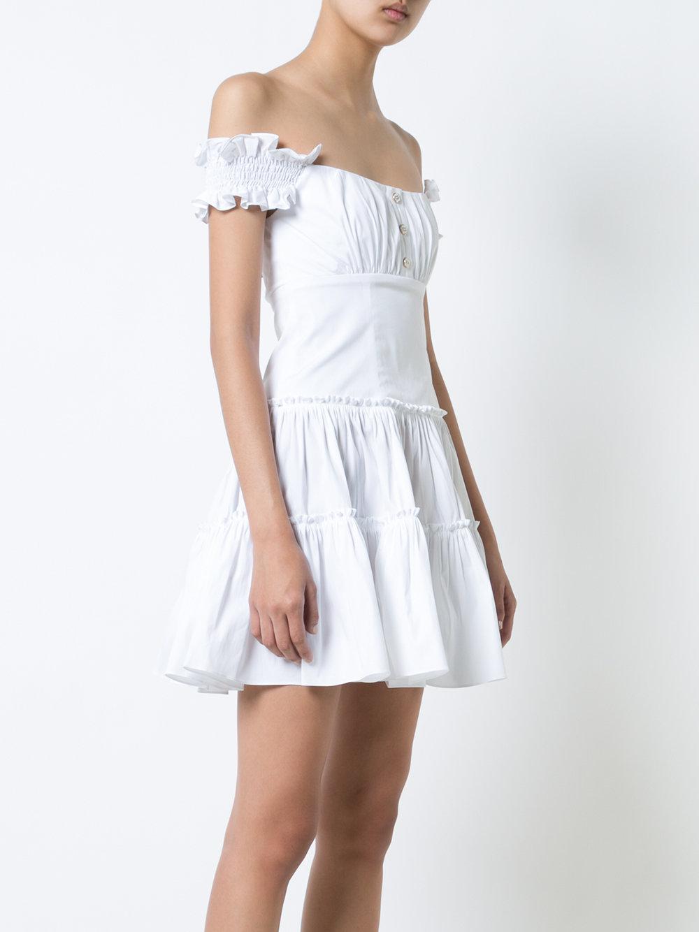 Lyst - Caroline Constas White Maria Bustier Dress in White