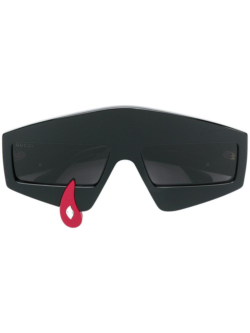 Lyst - Gucci Teardrop Oversized Sunglasses in Black