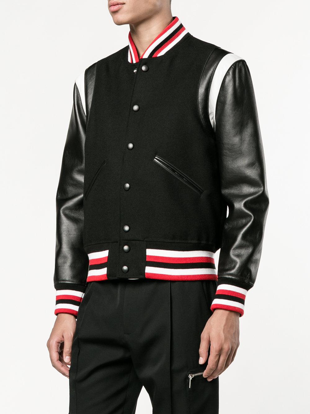 Lyst - Givenchy Striped College Jacket in Black for Men