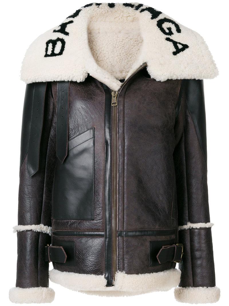 Lyst Balenciaga Bal Le Ar Jacket In Brown Balenciaga