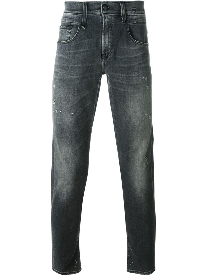 Lyst - R13 Distressed Jeans in Black for Men