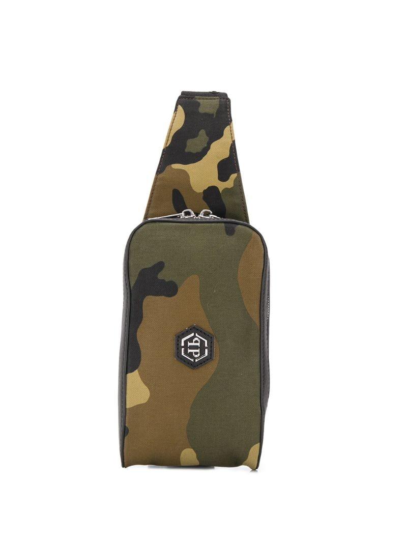 Philipp Plein Camouflage Print Belt Bag in Green for Men - Lyst