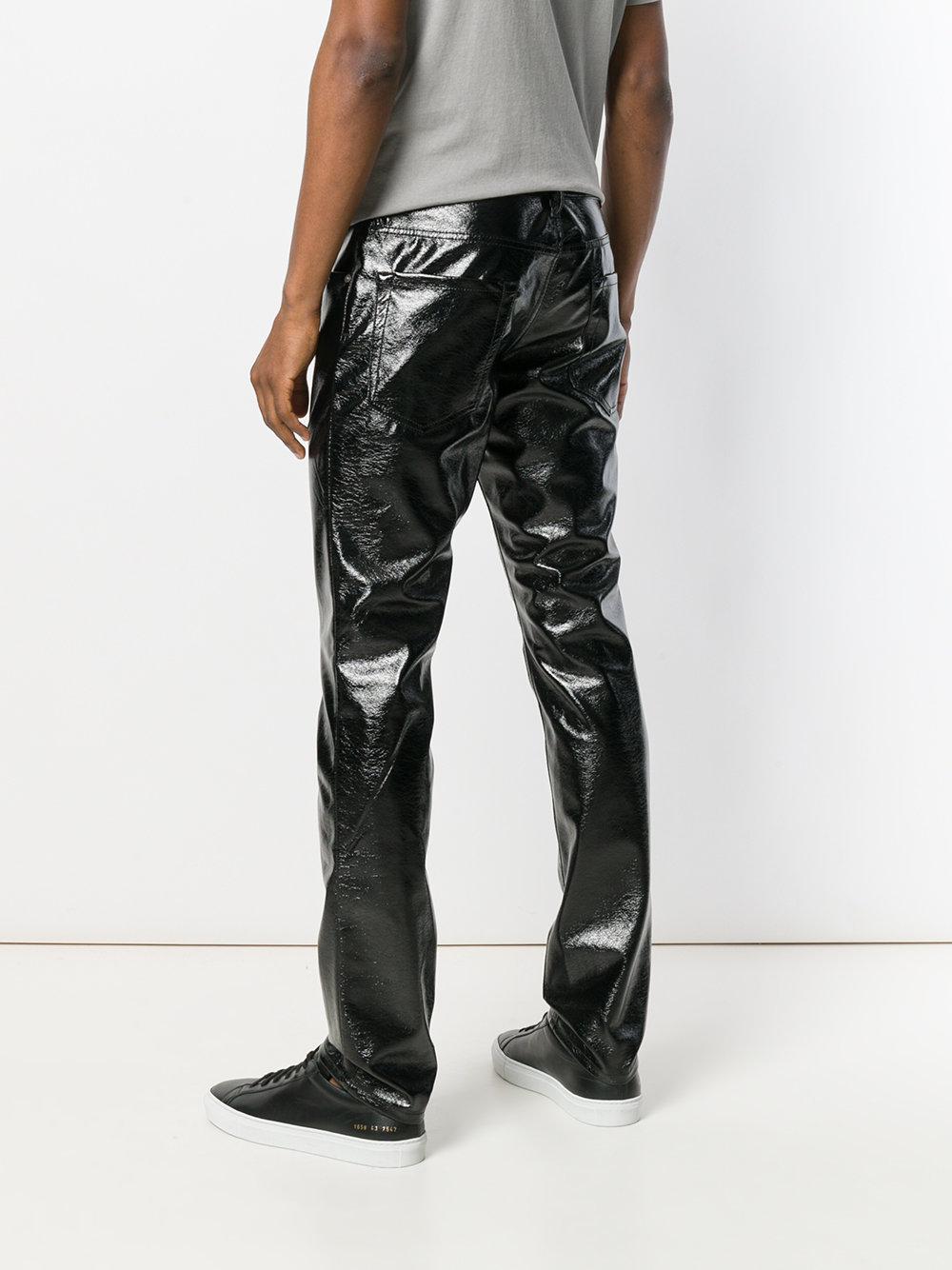 Lyst - Just Cavalli Patent Leather Trousers in Black for Men