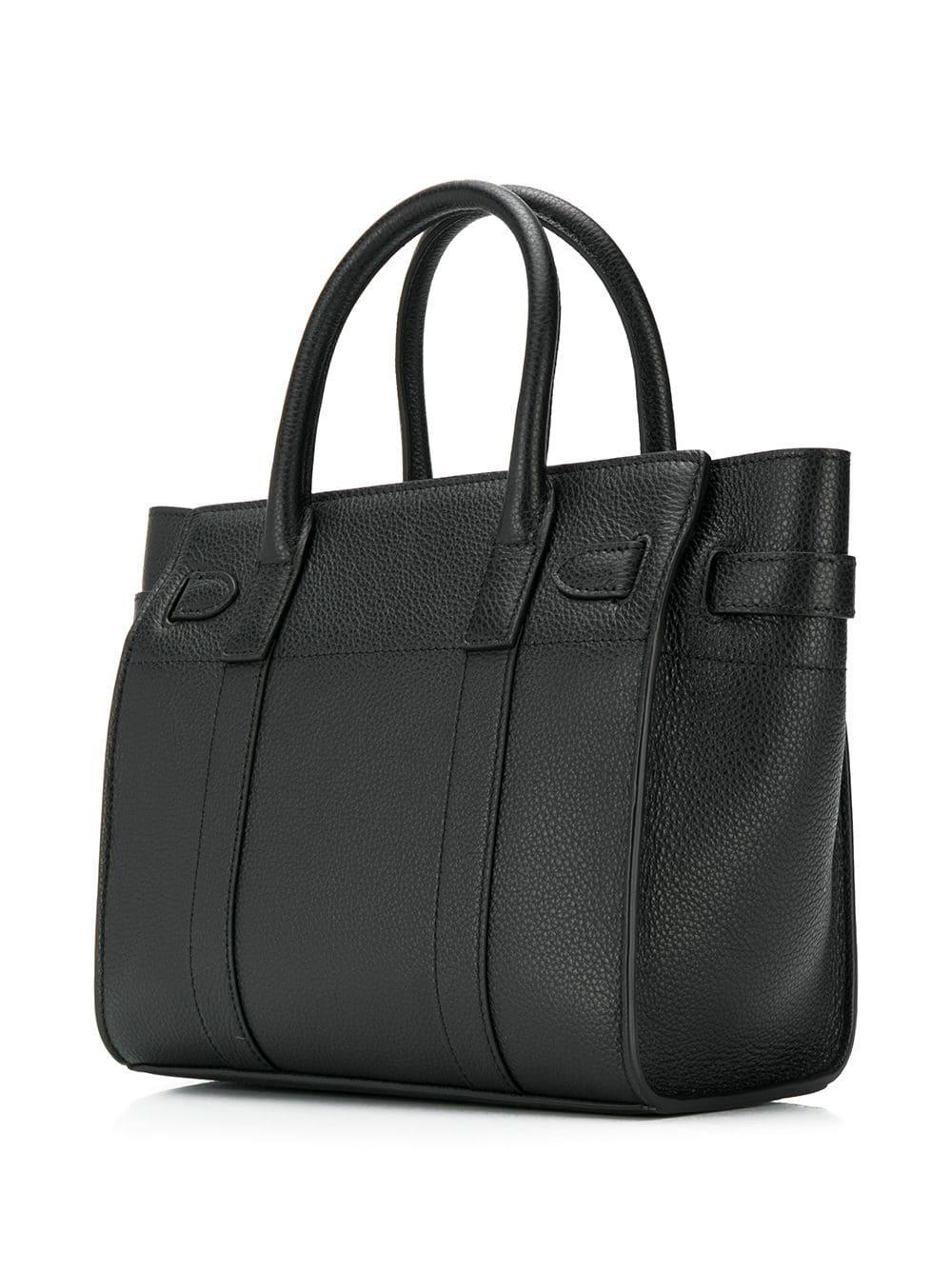 Mulberry Mini Zipped Bayswater Tote in Black - Lyst