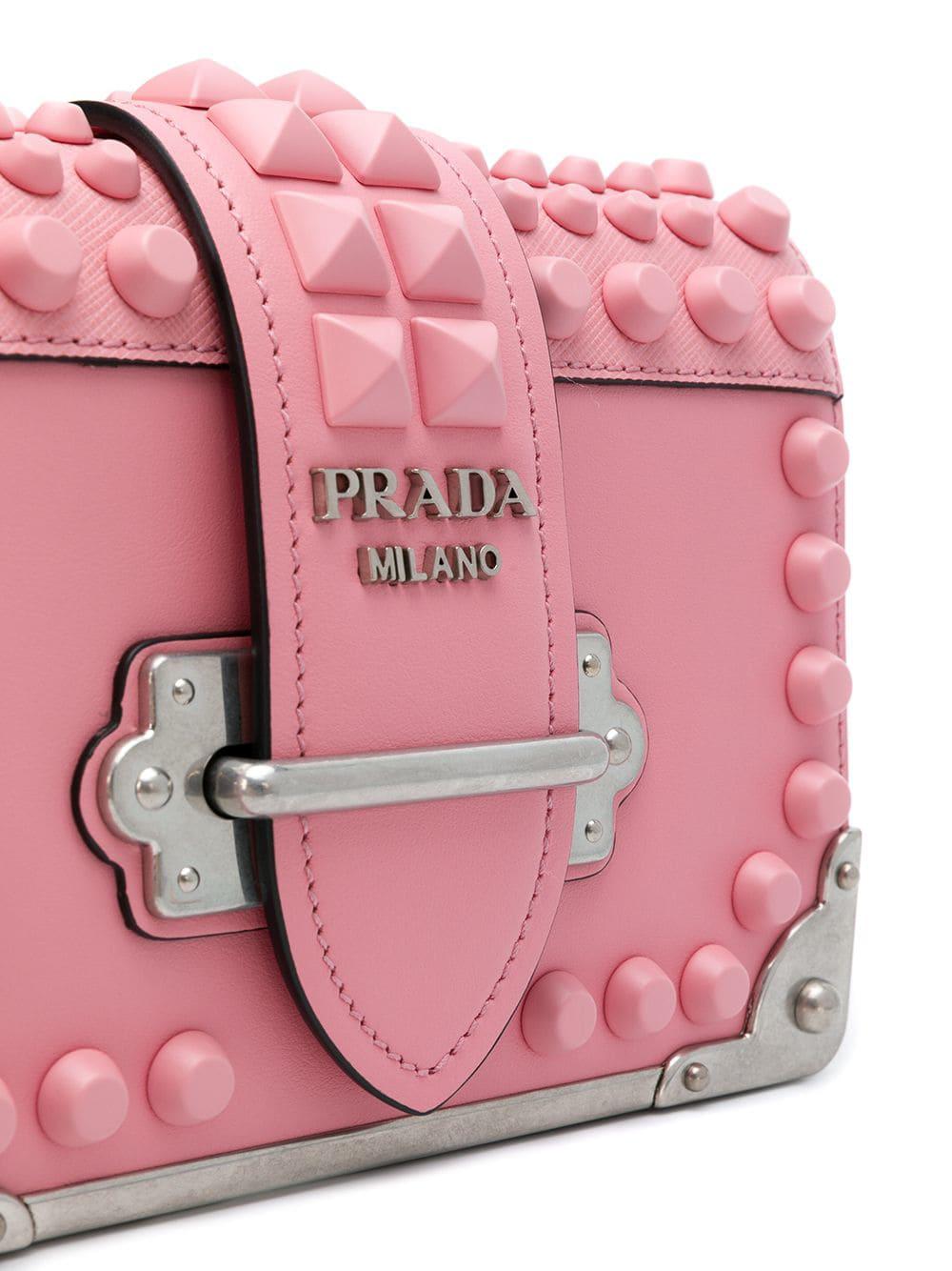 prada saffiano mini bag pink