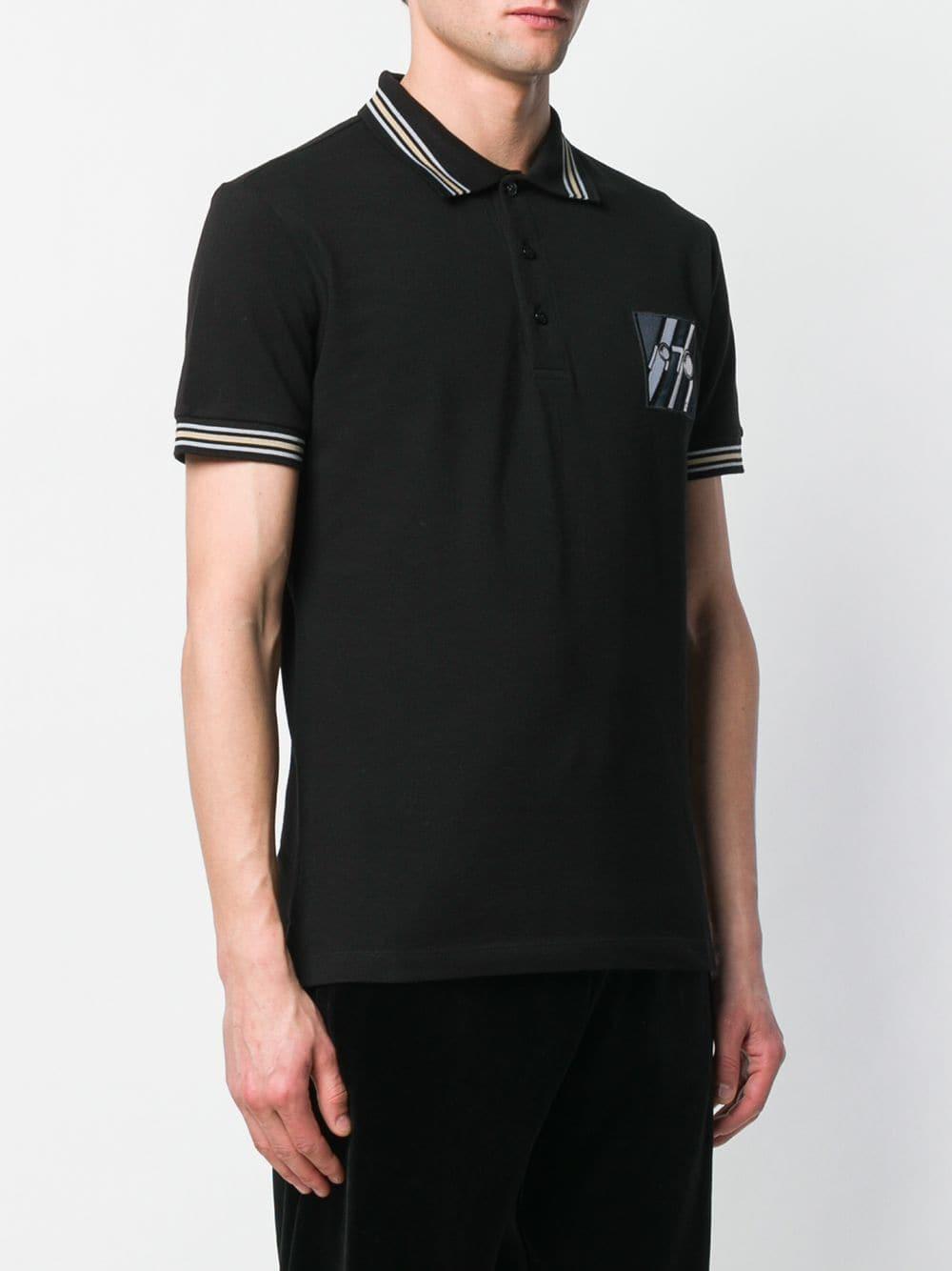 Class Roberto Cavalli Polo Shirt in Black for Men - Lyst