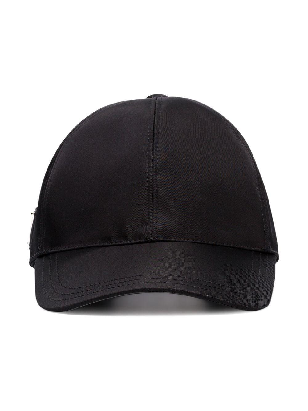 Prada Logo Plaque Baseball Cap in Black for Men - Lyst